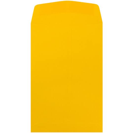 JAM Paper 6" x 9" Sunflower Yellow Open End Catalog Premium Envelopes